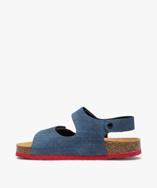 Sandales garçon en toile denim avec brides à scratch vue3 - GEMO (ENFANT) - GEMO