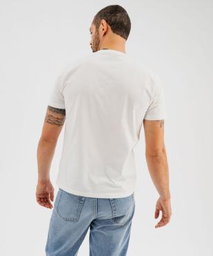 Tee-shirt manches courtes col rond en coton imprimé homme vue4 - GEMO 4G HOMME - GEMO