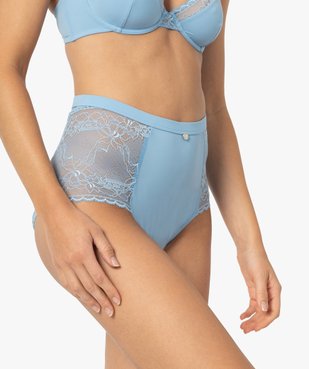 Culotte femme en microfibre et dentelle - LuluCastagnette vue1 - LULUCASTAGNETTE - GEMO