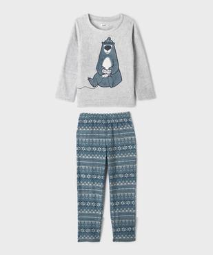 Pyjama en polaire imprimé garçon vue1 - GEMO (ENFANT) - GEMO