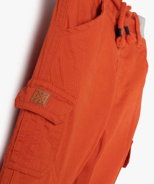 Pantalon bébé garçon coupe battle à revers et taille élastiquée vue2 - GEMO(BEBE DEBT) - GEMO