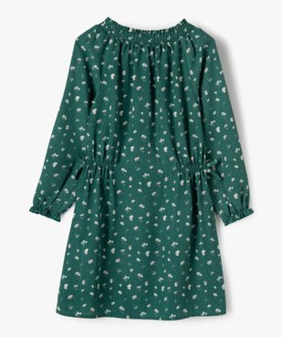 Robe fille en voile à manches longues et col smocké vue3 - Nikesneakers (ENFANT) - Nikesneakers