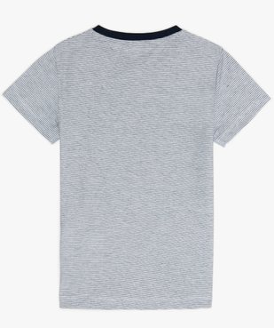 Tee-shirt garçon rayé avec motif sur l'avant vue2 - GEMO (ENFANT) - GEMO