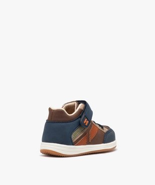 Baskets bébé garçon multicolores à scratch et lacets élastiques - Hobiz vue4 - HOBIZ - GEMO