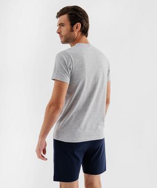 Pyjashort bicolore homme vue8 - GEMO 4G HOMME - GEMO