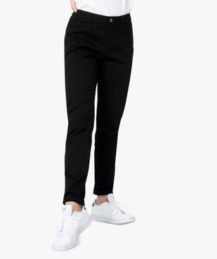 Pantalon femme en toile coupe slim 5 poches vue1 - GEMO (JEAN) - GEMO