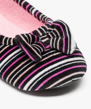Chaussons ballerines avec noeud sur le dessus - Isotoner vue6 - ISOTONER - GEMO