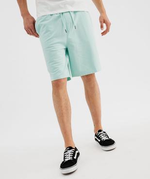 Bermuda en maille délavée au coloris unique homme vue1 - GEMO (HOMME) - GEMO