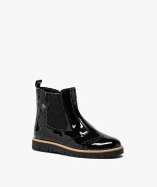 Boots fille chelsea vernies et zippées – LuluCastagnette vue2 - LULU CASTAGNETT - GEMO