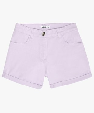 Short fille en coton extensible avec revers cousus vue1 - Nikesneakers (JUNIOR) - Nikesneakers