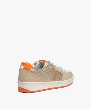 Baskets femme pailletées avec détails vernis vue4 - GEMO (SPORTSWR) - GEMO