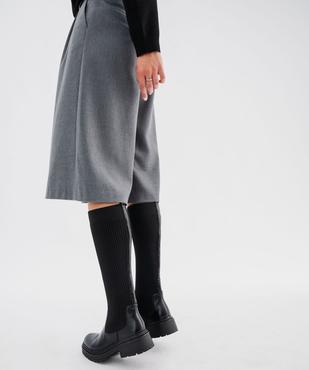 Bottes femme unies effet chaussettes à semelle crantée vue2 - 5 MILES - GEMO