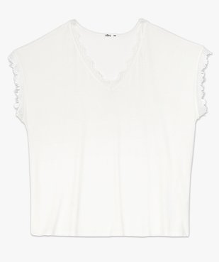 Tee-shirt femme sans manches avec finitions dentelle vue4 - GEMO (G TAILLE) - GEMO