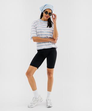 Short legging de sport avec taille élastique large femme vue4 - GEMO(FEMME PAP) - GEMO