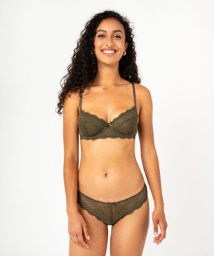 Soutien-gorge à armatures forme corbeille en dentelle vue3 - GEMO(HOMWR FEM) - GEMO