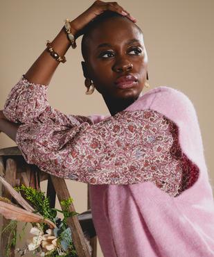 Blouse ample en voile de coton imprimé femme vue5 - GEMO 4G FEMME - GEMO