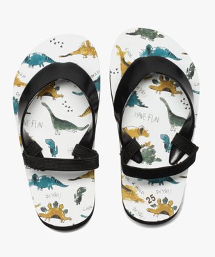 Tongs garçon imprimées dinosaures et brides élastiquées vue1 - GEMO (ENFANT) - GEMO