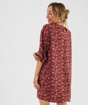 Robe courte coupe droite à motifs graphiques femme vue3 - GEMO(FEMME PAP) - GEMO