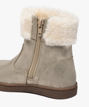 Boots fille à col rembourré en fourrure imitation vue6 - GEMO (ENFANT) - GEMO