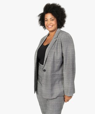 Veste femme à motif Prince de Galles vue1 - GEMO (G TAILLE) - GEMO