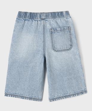 Bermuda en jean large à taille élastiquée garçon vue4 - GEMO (ENFANT) - GEMO