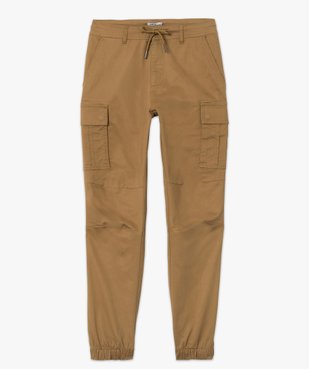 Pantalon homme cargo multipoche au coloris unique vue4 - GEMO (HOMME) - GEMO