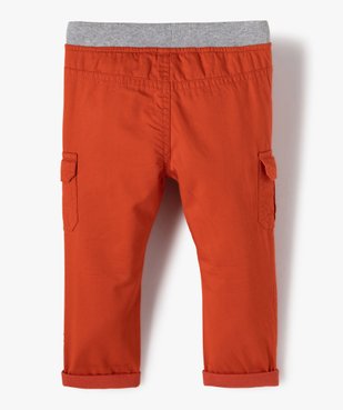 Pantalon bébé garçon coupe battle à revers et taille élastiquée vue3 - GEMO(BEBE DEBT) - GEMO