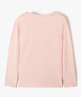 Tee-shirt fille à manches longues à motif fantaisie vue3 - GEMO (ENFANT) - GEMO