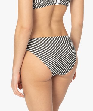Bas de maillot de bain femme à rayures tricolores vue2 - GEMO (PLAGE) - GEMO
