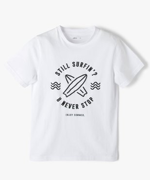Tee-shirt garçon à manches courtes avec motif surf vue1 - GEMO (JUNIOR) - GEMO