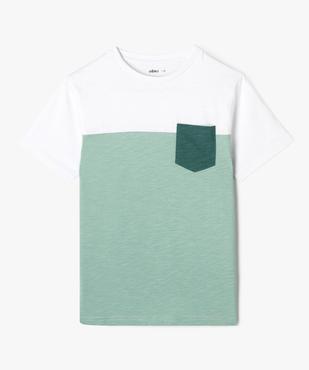 Tee-shirt bicolore à poche garçon vue1 - GEMO 4G GARCON - GEMO