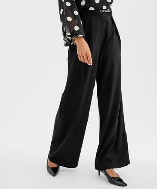 Pantalon de tailleur coupe large avec ceinture fine femme vue1 - GEMO(FEMME PAP) - GEMO