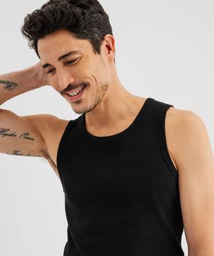 Débardeur uni en maille côtelée homme vue8 - GEMO 4G HOMME - GEMO