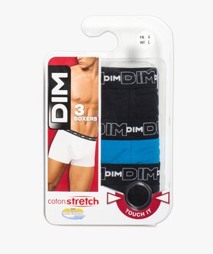 Boxer homme en coton stretch respirant - Dim (lot de 3) vue2 - DIM - GEMO