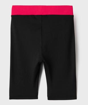 Legging de sport court avec ceinture contrastante fille vue3 - GEMO 4G FILLE - GEMO