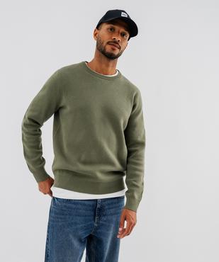 Pull en coton à col rond homme vue1 - GEMO (HOMME) - GEMO