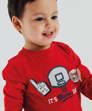 Tee-shirt manches longues avec motif basket bébé garçon vue1 - GEMO 4G BEBE - GEMO