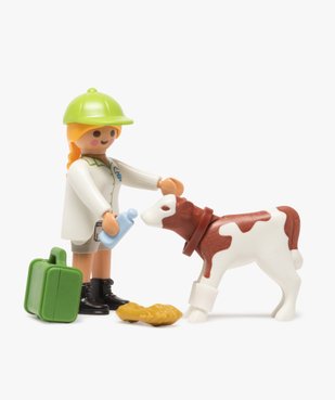 Jouet enfant vétérinaire et veau - Playmobil (13 pièces) vue2 - DIVERS LICENCE - GEMO