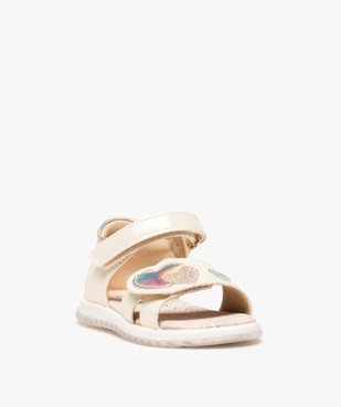 Sandales bébé fille avec motifs coeurs sur le dessus - Beppi vue2 - SANS MARQUE - GEMO