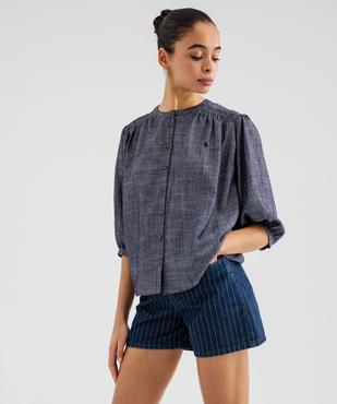 Blouse ample à col rond et manches 3/4 femme - LuluCastagnette vue1 - LULUCASTAGNETTE - GEMO