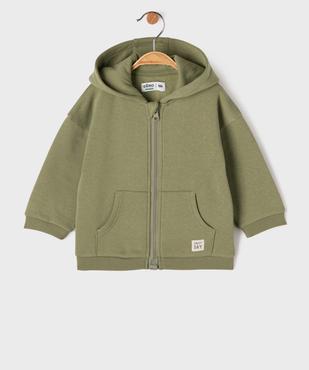 Sweat zippé à capuche à zip magnétique bébé garçon vue1 - GEMO 4G BEBE - GEMO
