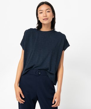 Tee-shirt femme coupe oversize en maille pailletée vue1 - GEMO(FEMME PAP) - GEMO