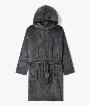 Robe de chambre garçon unie avec capuche vue1 - GEMO (JUNIOR) - GEMO