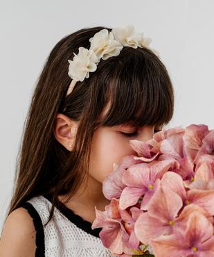 Serre-tête en tissu fantaisie rehaussé de fleurs fille vue3 - GEMO (ACCESS) - GEMO
