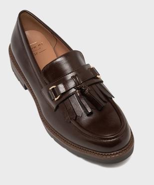 Mocassins à épaisse semelle crantée et bout amande femme - Follow Me vue5 - FOLLOW ME - GEMO