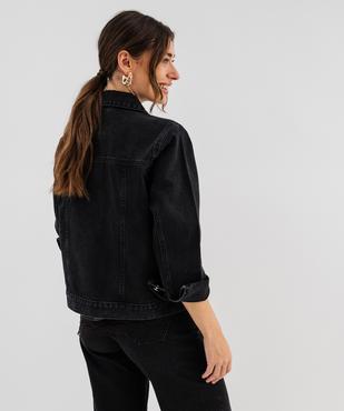 Veste en jean avec du coton recyclé femme vue3 - GEMO 4G FEMME - GEMO