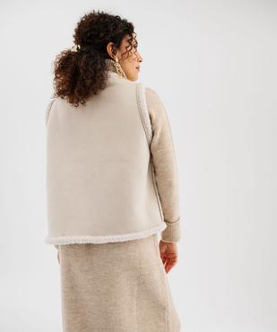 Veste sans manches en suédine et doublure sherpa femme vue5 - GEMO(FEMME PAP) - GEMO