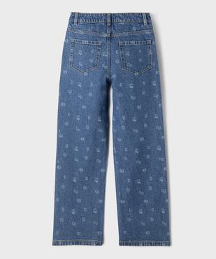 Jean straight à motifs délavés et taille réglable fille - Camps United vue3 - CAMPS GEMO FOR GOOD - GEMO