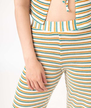 Pantalon en maille à rayures femme - Camps United vue5 - GEMO(FEMME PAP) - GEMO