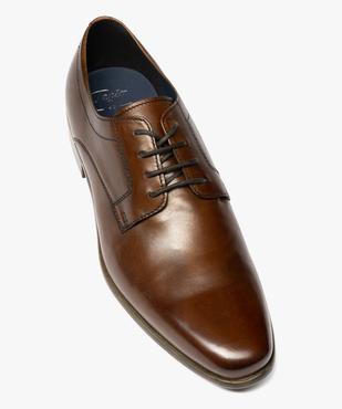 Derby dessus cuir à bout carré homme - Tanéo vue5 - TANEO - GEMO